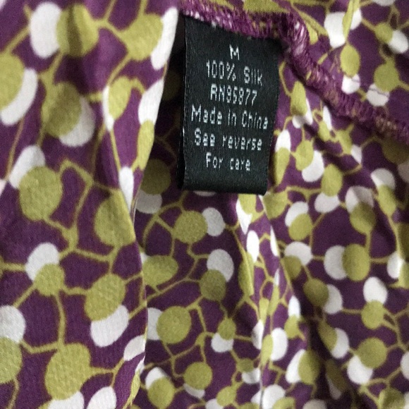 Sanctuary/anthro silk abstract pattern top w ties - Picture 5 of 8